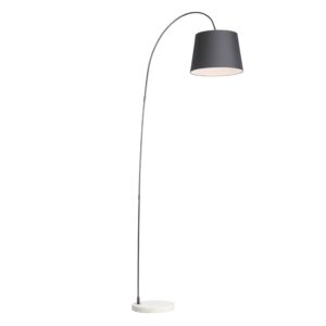 vloerlampen Moderne vloerlamp met zwarte kap Bend Steen BetonStaal Zwart Deze mooie booglamp is een echte voor bij jou in van je woonruimtes. Hiernaast zal het