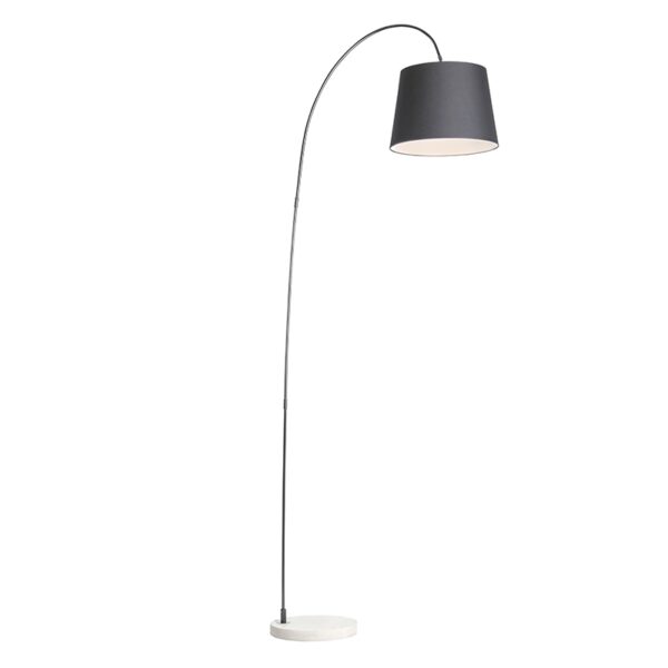 vloerlampen Moderne vloerlamp met zwarte kap Bend Steen BetonStaal Zwart Deze mooie booglamp is een echte voor bij jou in van je woonruimtes. Hiernaast zal het