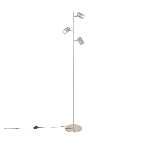 vloerlampen Moderne vloerlamp staal Jeana Staal Ben je op zoek naar een moderne Dan is precies wat Zijn strakke design in combinatie met zijn stalen kleur zorgt