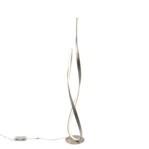 vloerlampen Moderne vloerlamp staal incl. LED en dimmer Belinda KunststofMetaal Staal De is een moderne passend in elk strak interieur. Hij heeft hoogte van
