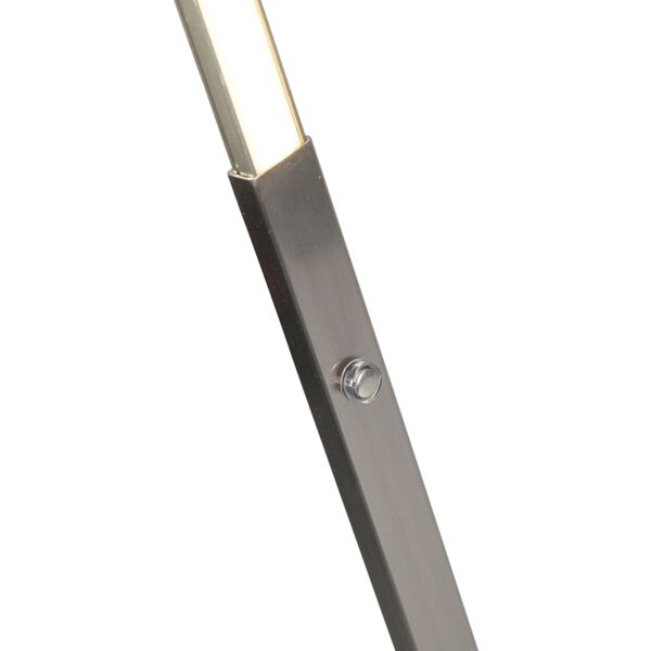 Moderne vloerlamp staal incl. LED en 3-staps dimmer - Stylish - Afbeelding 2