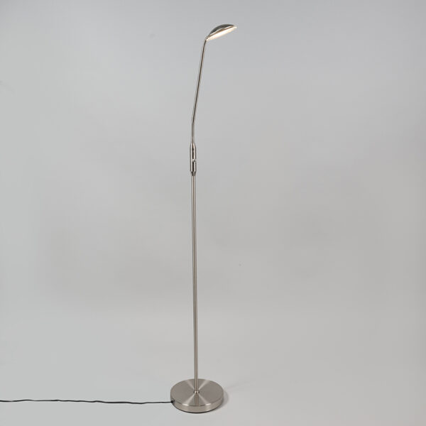 Moderne vloerlamp staal incl. LED - Eva - Afbeelding 2
