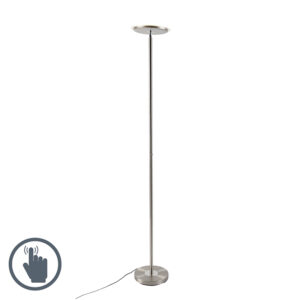 vloerlampen Moderne vloerlamp staal incl. LED Hanz Metaal Staal De is een leuke die past in jouw modern interieur. Het de geeft warm wit licht doorheen