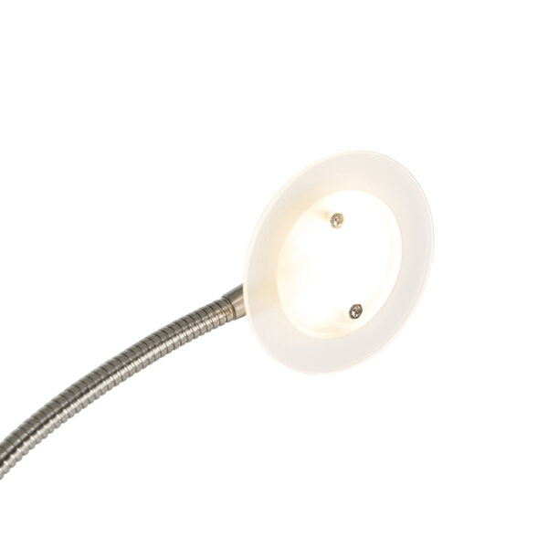 Moderne vloerlamp staal incl. LED met leesarm - Chala - Afbeelding 2