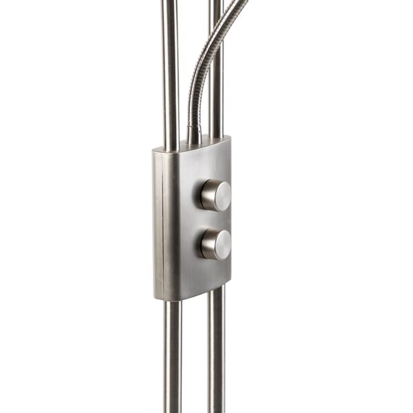 Moderne vloerlamp staal incl. LED met leesarm - Hella - Afbeelding 2