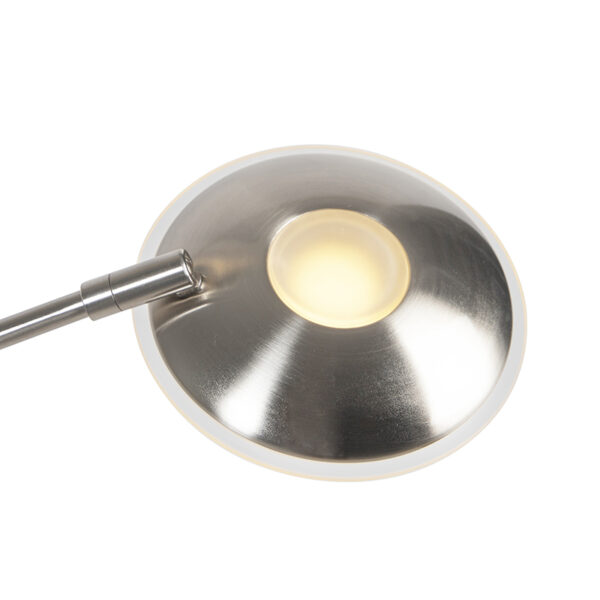 Moderne vloerlamp staal incl. LED met leesarm - Ibiza - Afbeelding 2