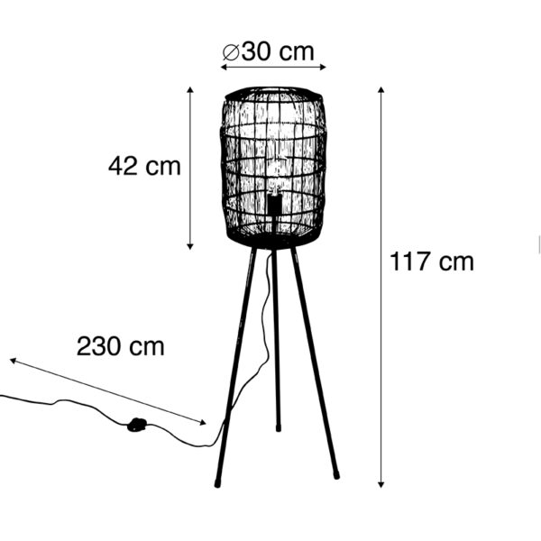 Moderne vloerlamp tripod koper - Redo - Afbeelding 3