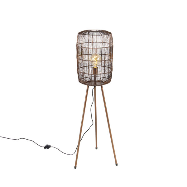 vloerlampen Moderne vloerlamp tripod koper Redo Staal Koper Hoe gaaf is deze moderne koperen Wij zijn in ieder geval Deze past perfect je Botanische of woning