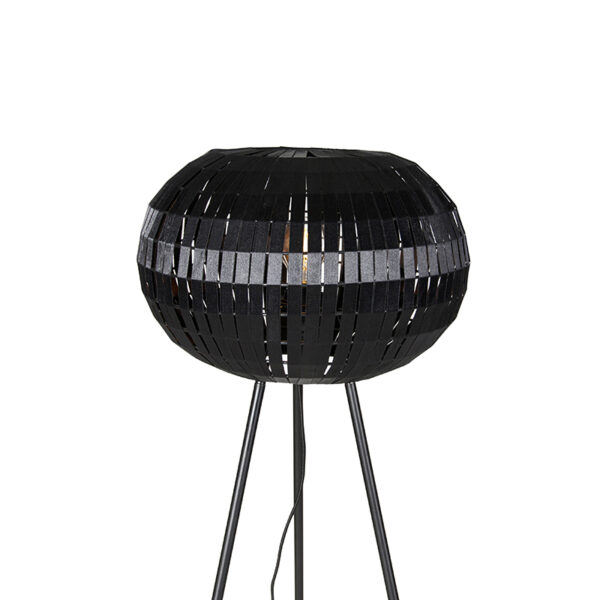 Moderne vloerlamp tripod zwart - Zoë - Afbeelding 2