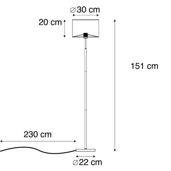 Moderne vloerlamp wit rond - VT 1 - Afbeelding 3