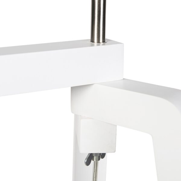 Moderne vloerlamp wit zonder kap - Puros - Afbeelding 2