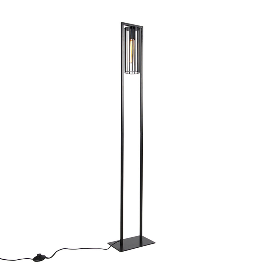 vloerlampen Moderne vloerlamp zwart Balenco Wazo Staal Zwart Wow deze is een echte Door de gave zwarte kap valt lamp meteen op in je interieur. De spijlen geven