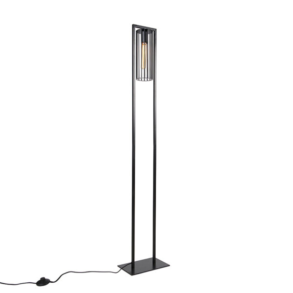 vloerlampen Moderne vloerlamp zwart Balenco Wazo Staal Zwart Wow deze is een echte Door de gave zwarte kap valt lamp meteen op in je interieur. De spijlen geven