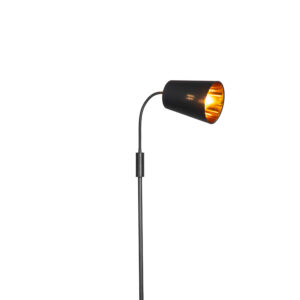 vloerlampen Moderne vloerlamp zwart Carmen StaalStof Zwart De perfecte leeslamp in de onze Een tijdloze afgewerkt stijlvol zwart. Het lampenkapje heeft een