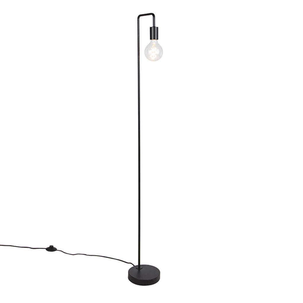vloerlampen Moderne vloerlamp zwart Facil Staal Zwart De perfecte keuze voor iedere liefhebber van minimalistische en moderne Kies de onmiskenbare charme die