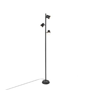 vloerlampen Moderne vloerlamp zwart incl. LED dimbaar Coupe Metaal Zwart De moderne past echt perfect in jouw modern zwarte kleur maakt hem tijdloos. lamp