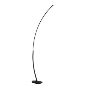 vloerlampen Moderne vloerlamp zwart incl. LED Lucy Staal Zwart Een moderne volledig afgewerkt in een tijdloze zwarte kleur en inclusief LED. Hij heeft totale