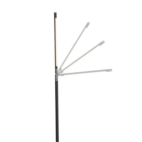 Moderne vloerlamp zwart incl. LED met touch dimmer - Berdien - Afbeelding 2