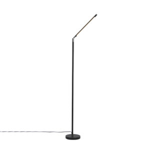 vloerlampen Moderne vloerlamp zwart incl. LED met touch dimmer Berdien Staal Zwart Vloerlamp is een lamp perfect passend in jouw moderne interieur. De mooi
