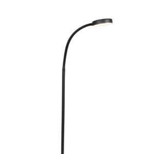 vloerlampen Moderne vloerlamp zwart incl. LED Trax StaalGlas Zwart Een tijdloze aanwinst in huis. Deze is volledig afgewerkt een zwarte kleur waardoor hij zich