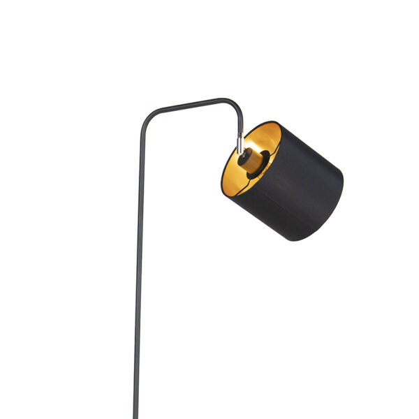 Moderne vloerlamp zwart - Lofty - Afbeelding 2