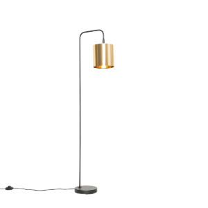 vloerlampen Moderne vloerlamp zwart met goud Lofty Staal is een super leuke voor in je interieur. Deze zorgt aangenaam licht huis. Het echte eyecatcher dankzij
