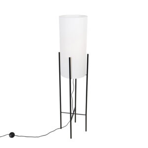 vloerlampen Moderne vloerlamp zwart met linnen witte kap Rich StaalLinnen Wit Ga voor tijdloos design onze vloerlamp. Afgewerkt in kap. De zorgt gezellig