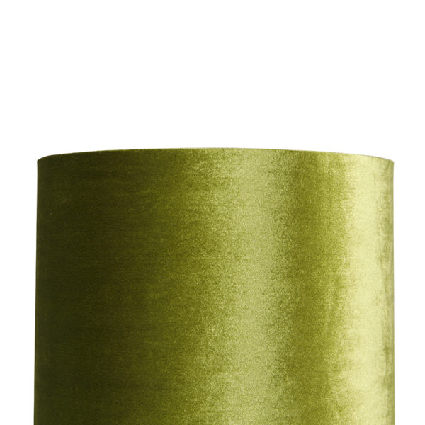Moderne vloerlamp zwart met velours groene kap - Rich - Afbeelding 2