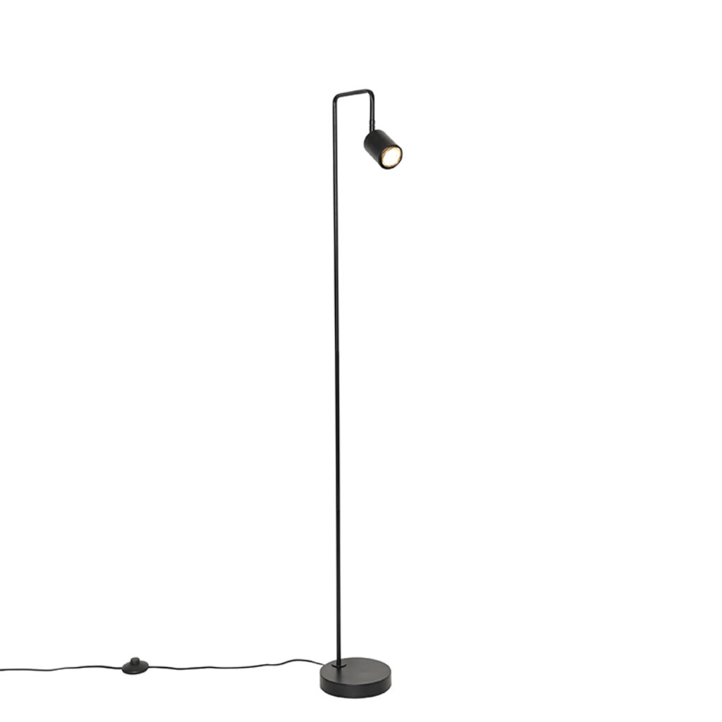 vloerlampen Moderne vloerlamp zwart verstelbaar Java Staal Zwart Deze zorgt voor de juiste sfeer in je is een tijdloos design en zwarte kleur waardoor hij