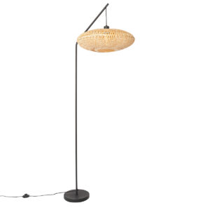 vloerlampen Oosterse vloerlamp bamboe Ostrava BamboeStaal Naturel