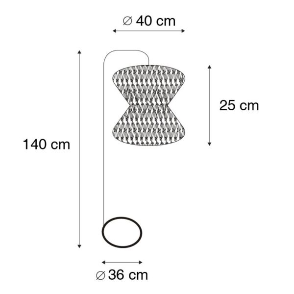 Oosterse vloerlamp macramé - Leonard - Afbeelding 3
