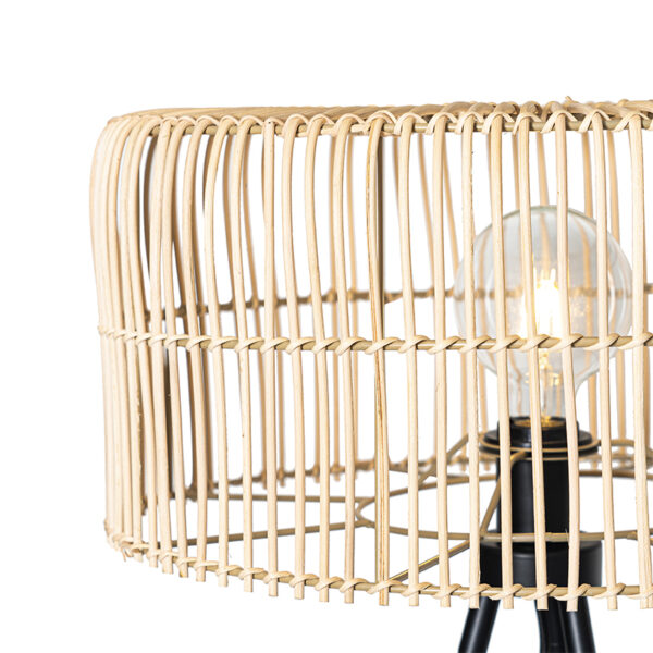 Oosterse vloerlamp tripod rotan - Maud - Afbeelding 2
