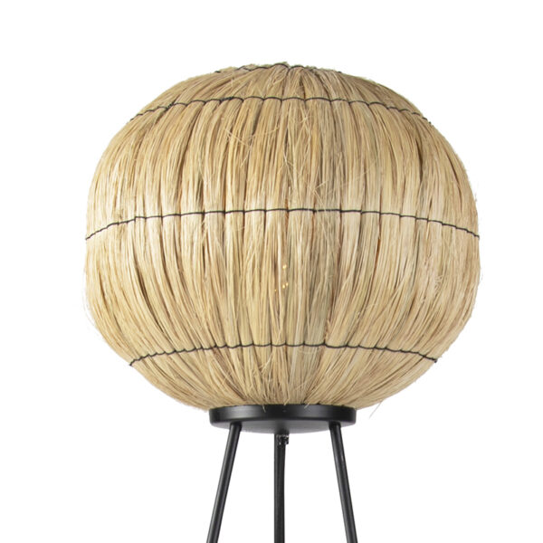 Oosterse vloerlamp tripod zeegras - Canno - Afbeelding 2