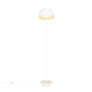 vloerlampen Oosterse vloerlamp wit met rotan 30 cm Magna Rotan RotanStaal Wit is een echt verlichtingsaccessoire in je interieur. Deze gemaakt van staal mooie