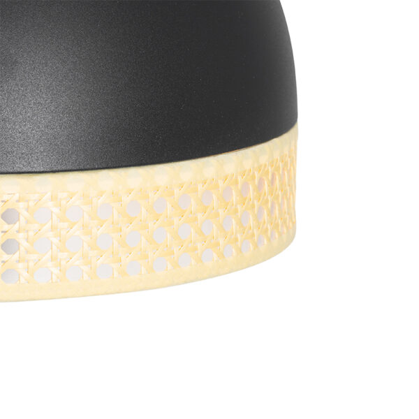 Oosterse vloerlamp zwart met rotan 30 cm - Magna Rotan - Afbeelding 2