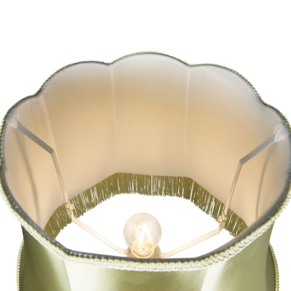 Retro vloerlamp grijs met groene Granny kap - Classico - Afbeelding 2