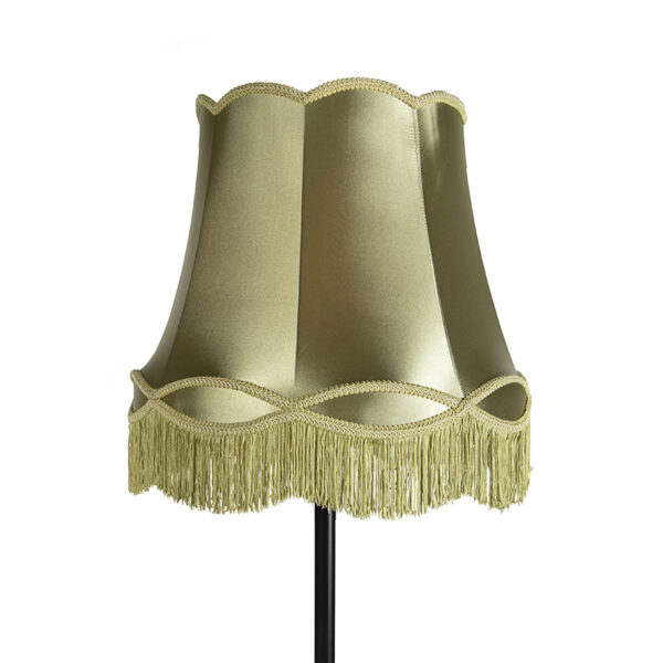 Retro vloerlamp zwart met Granny kap groen 45 cm - Simplo - Afbeelding 2