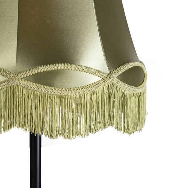 Retro vloerlamp zwart met Granny kap groen 45 cm - Simplo - Afbeelding 3