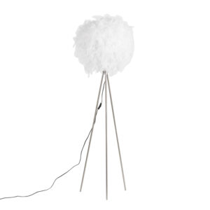 vloerlampen Romantische vloerlamp wit Feather MetaalStof Wit Met deze opvallende met veren versierde heb je meteen een prachtige in Deze lamp zorgt al voor