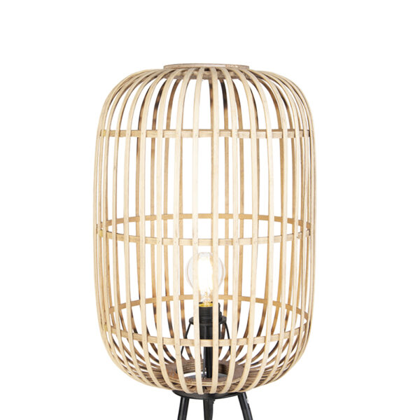 Smart landelijke vloerlamp rotan incl. WiFi A60 - Manila - Afbeelding 2