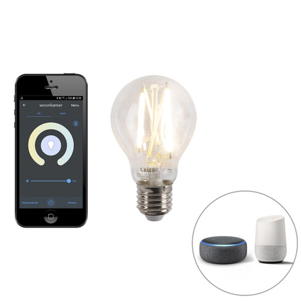 Smart vloerlamp zwart incl. wifi A60 lichtbron - Lofty - Afbeelding 2