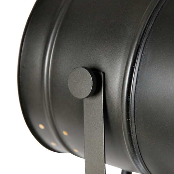 Tripod vloerlamp zwart met hout studiospot - Radient - Afbeelding 2