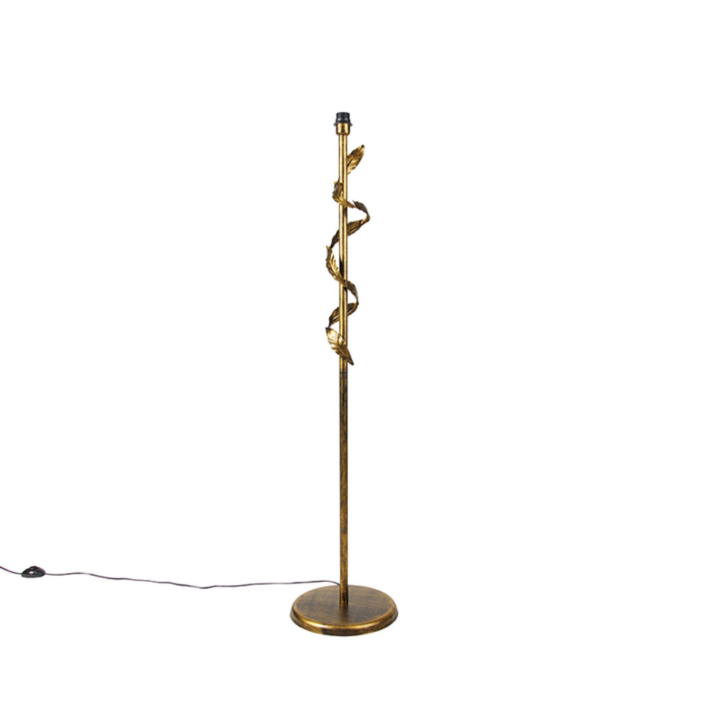 vloerlampen Vintage vloerlamp antiek goud 29 cm zonder kap Linden Staal Haal een echte vintage eyecatcher in huis met onze Het design is uniek afgewerkt gouden