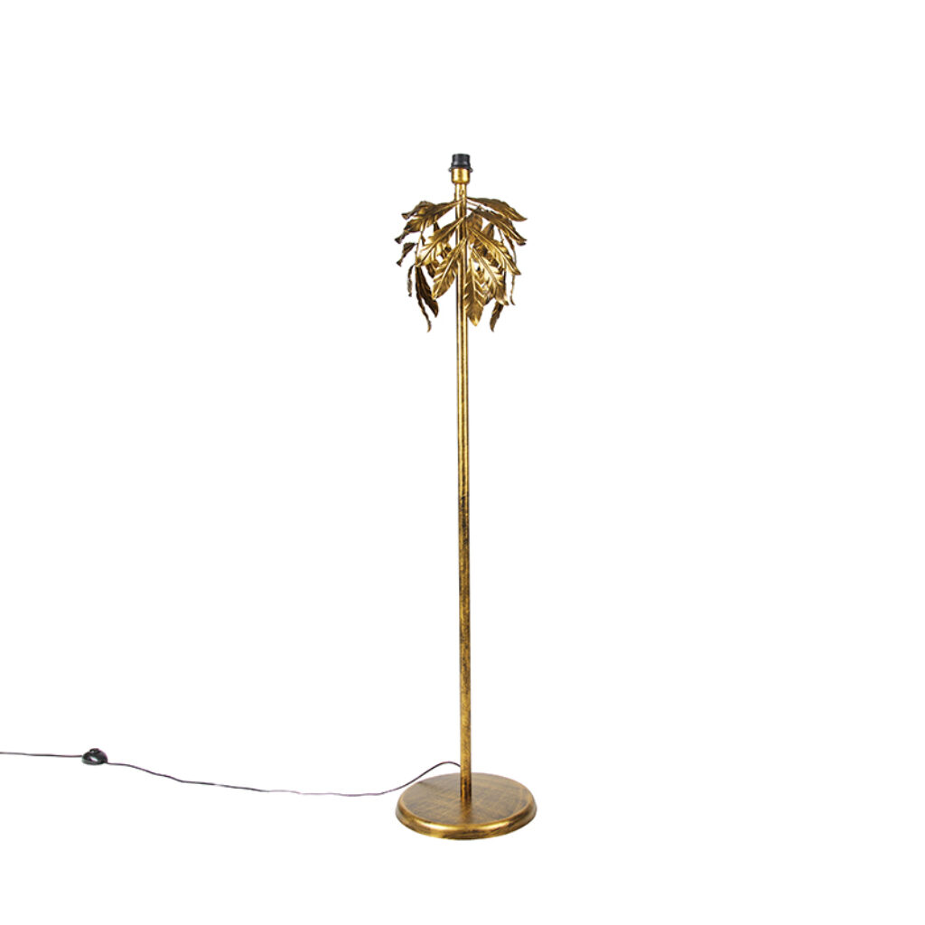 vloerlampen Vintage vloerlamp antiek goud 30 cm zonder kap Linden Staal go vintage met onze in huis. Wat een eyecatcher als Het design is uniek afgewerkt gouden