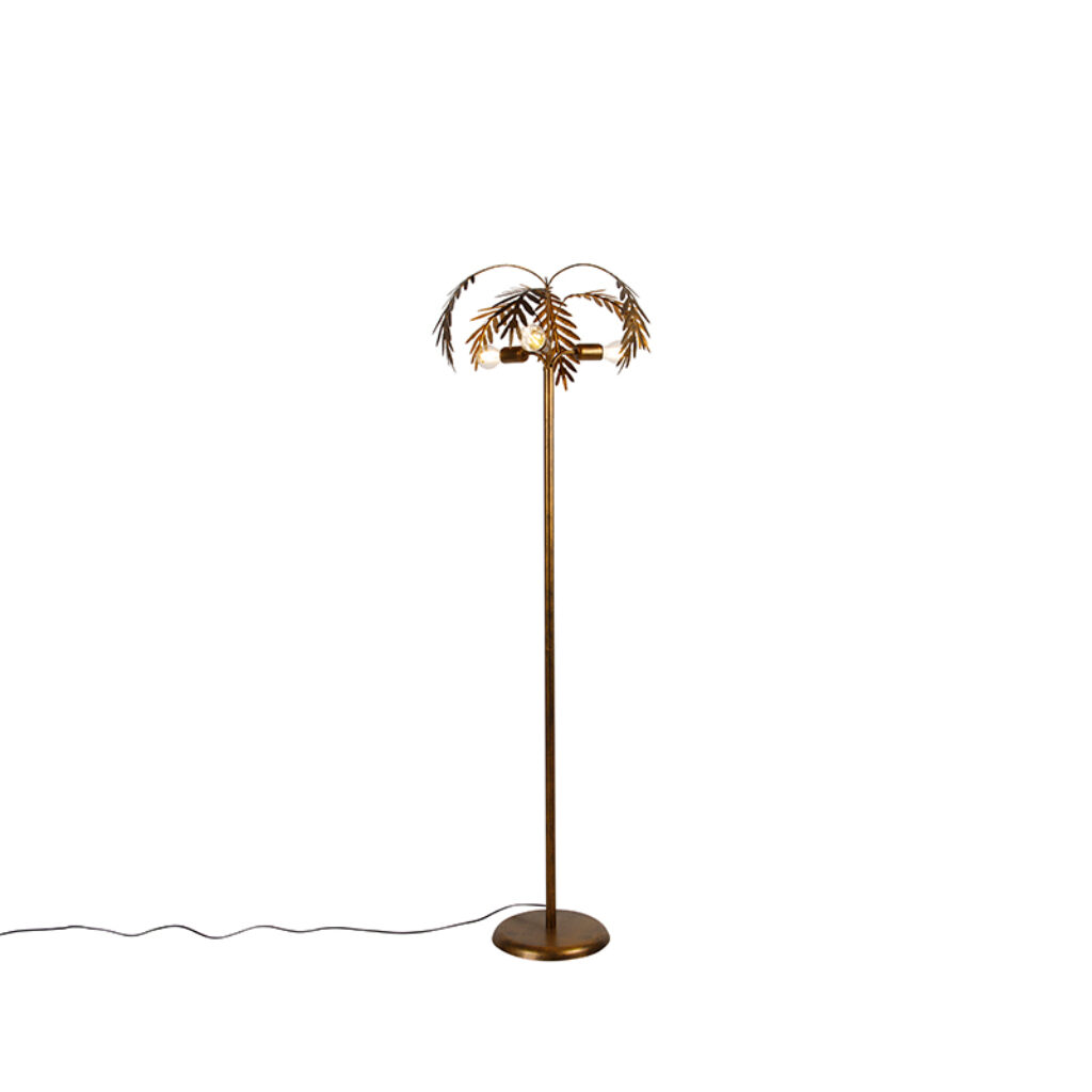 vloerlampen Vintage vloerlamp goud Botanica Staal Maak een statement in huis met deze mooie afgewerkt gouden kleur. Hij heeft hoogte van 160 cm diameter 44 cm.