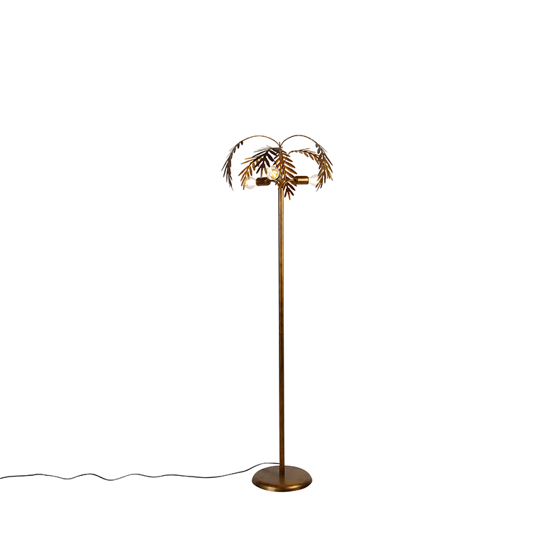 vloerlampen Vintage vloerlamp goud Botanica Staal Maak een statement in huis met deze mooie afgewerkt gouden kleur. Hij heeft hoogte van 160 cm diameter 44 cm.