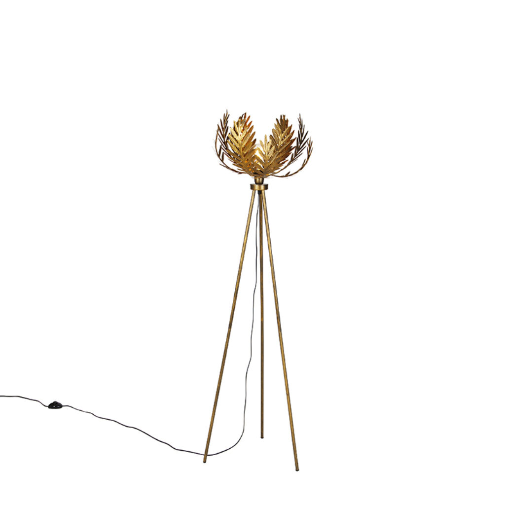 vloerlampen Vintage vloerlamp messing tripod Botanica Staal Wil je graag meer sfeer in Dan is wat zoekt. Zij gouden kleur zorgt voor veel warmte de ruimte. De