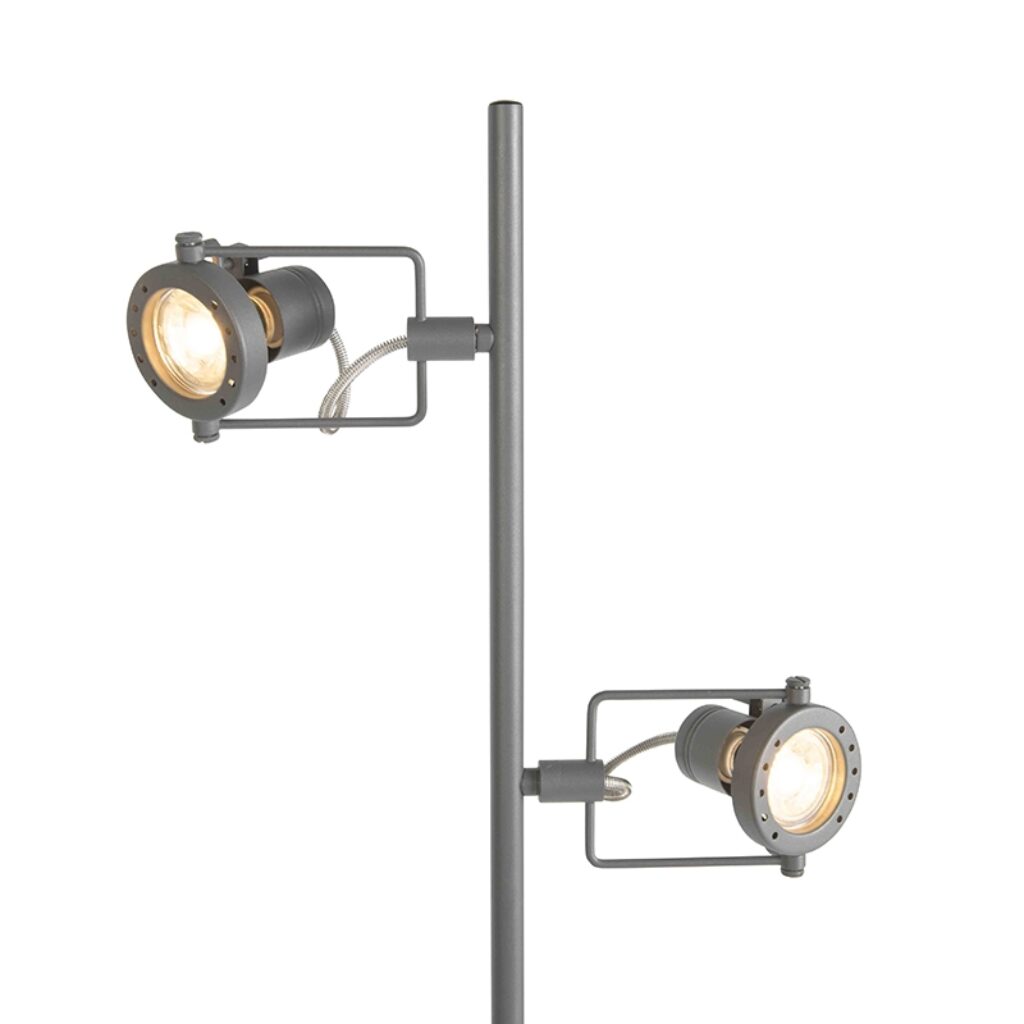 vloerlampen vloerlamp antraciet Suplux Metaal Donkergrijs De is een mooie donkergrijze metalen met twee verstelbare spots aan het armatuur deze zijn perfect om