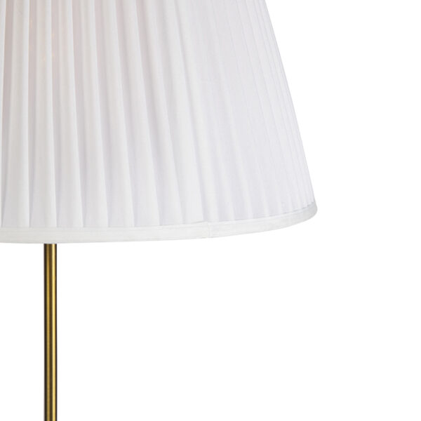 Vloerlamp brons met plisse kap crème 45 cm verstelbaar - Parte - Afbeelding 2