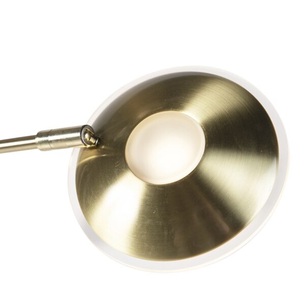 Vloerlamp goud met leesarm incl. LED en USB-poort - Sevilla - Afbeelding 2